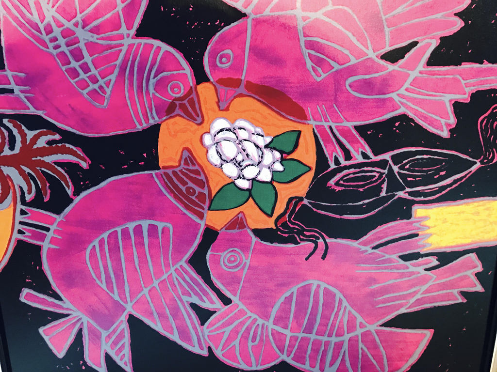 Corneille - la triviata - 2004 - ZEER GROOT - linnen op doek - 97x97cm kopen? Bied vanaf 725!