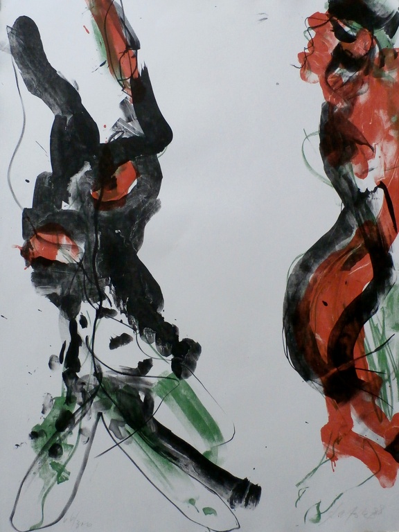 Ger Lataster - Kleurenlitho - 1988 verkocht voor € 125!