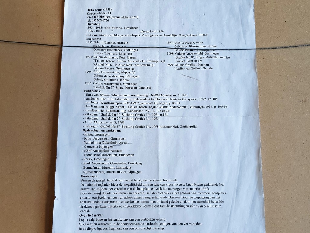 Rita Lentz - Ingelijste houtsnede - Gesigneerd 97 kopen? Bied vanaf 35!