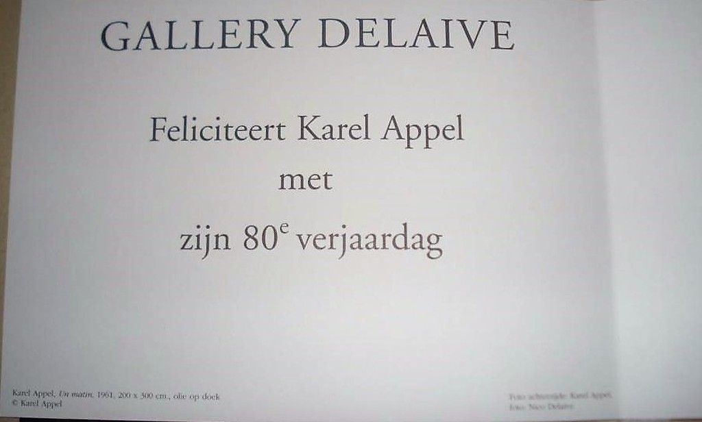 Uitnodigingskaart Karel Appel 80 jaar tentoonstelling kopen? Bied vanaf 1!