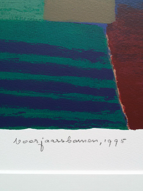 Ton Schulten - Voorjaarsbomen, zeefdruk (prachtig ingelijst, groot) kopen? Bied vanaf 450!