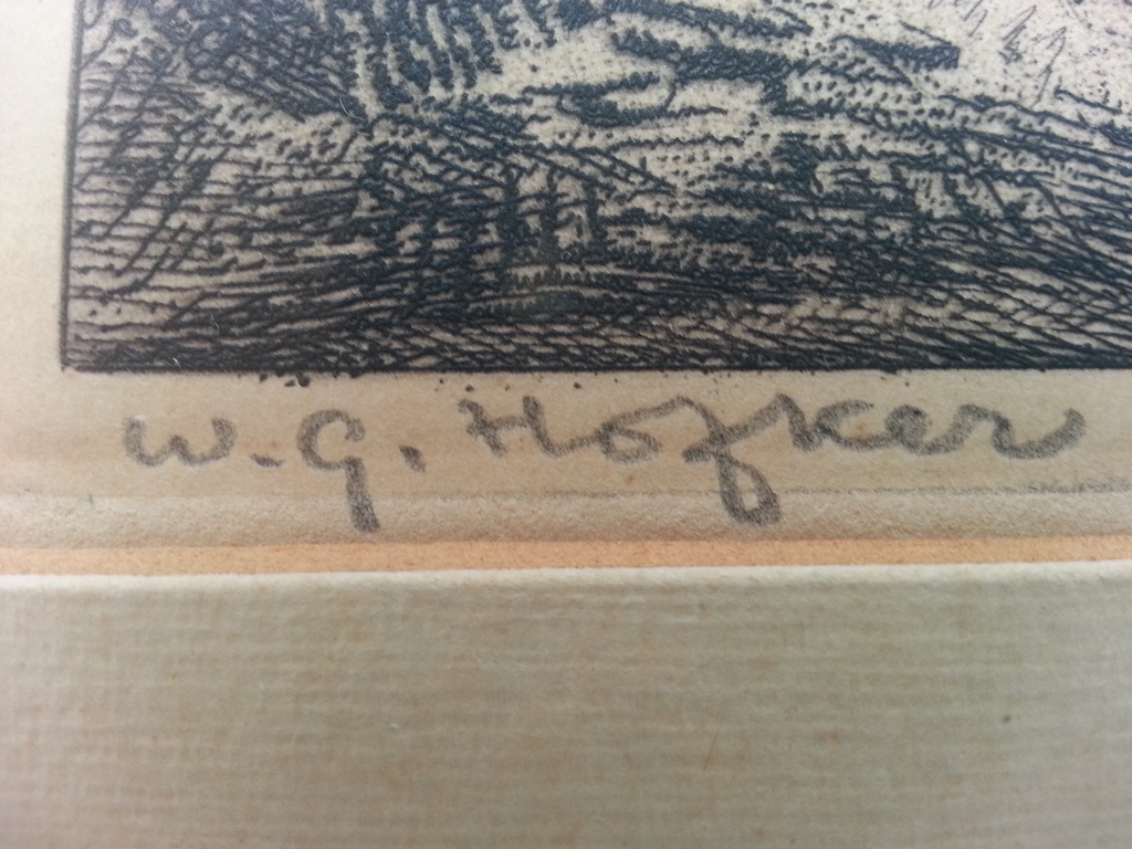 Prachtig werk van Hofker W.G. - handgesigneerde Lithografie gedateerd 1949 kopen? Bied vanaf 135!