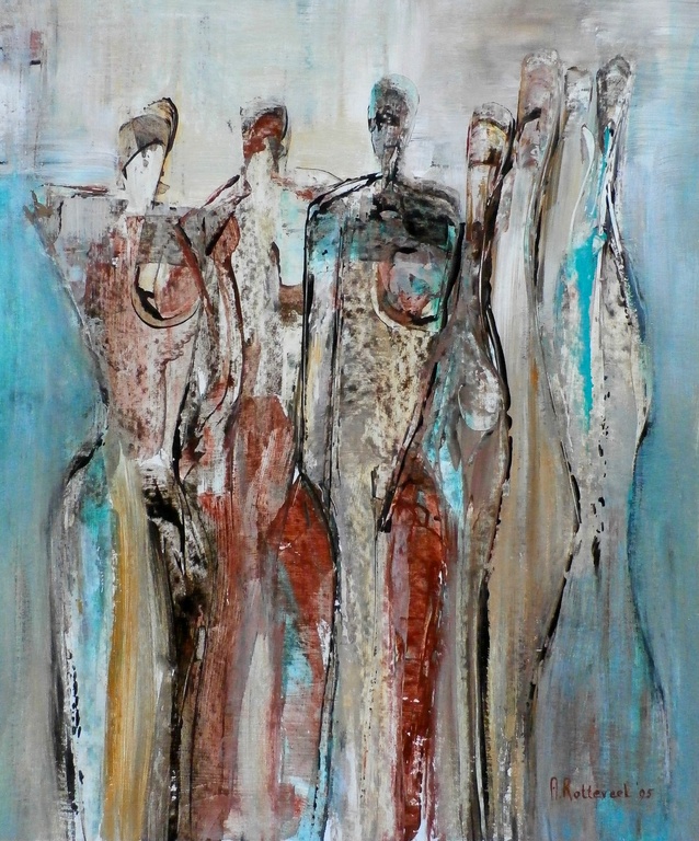Ans Rotteveel (Ans Spoelder) - acrylverf op papier - 1995 kopen? Bied vanaf 75!