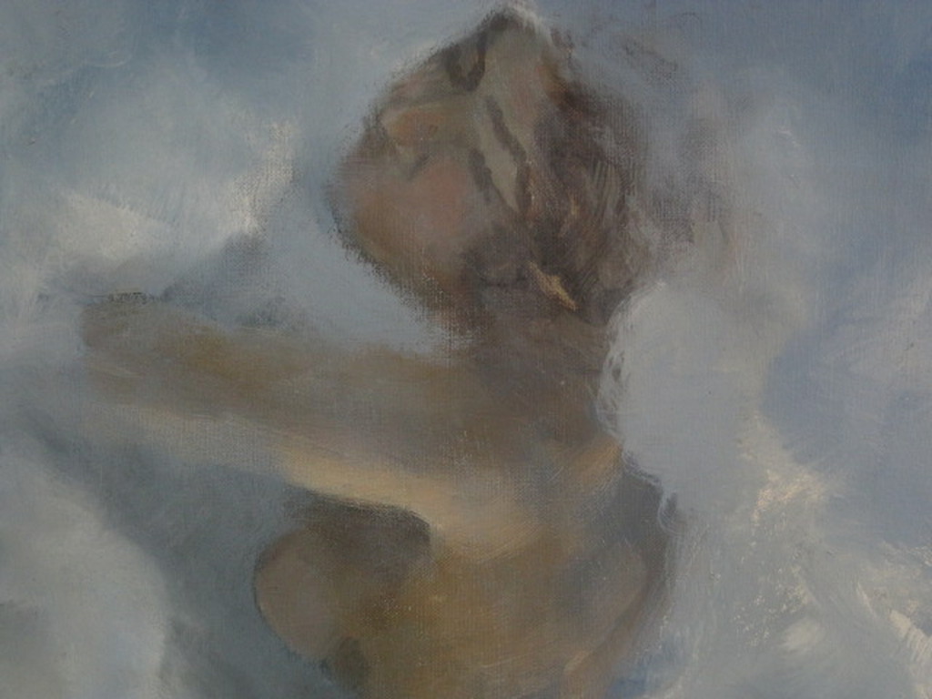 boeiend OUD surrealistisch olieverf "Moeder Aarde" monogram RW (Roelf Westra ?)  kopen? Bied vanaf 1!