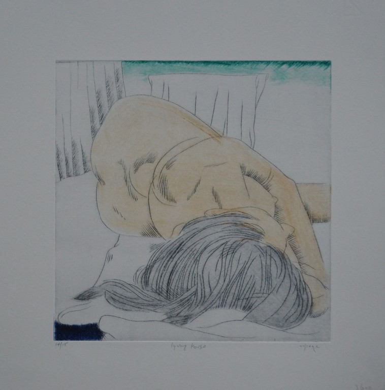 Mark Visione - gesigneerde ets - lying torso kopen? Bied vanaf 20!