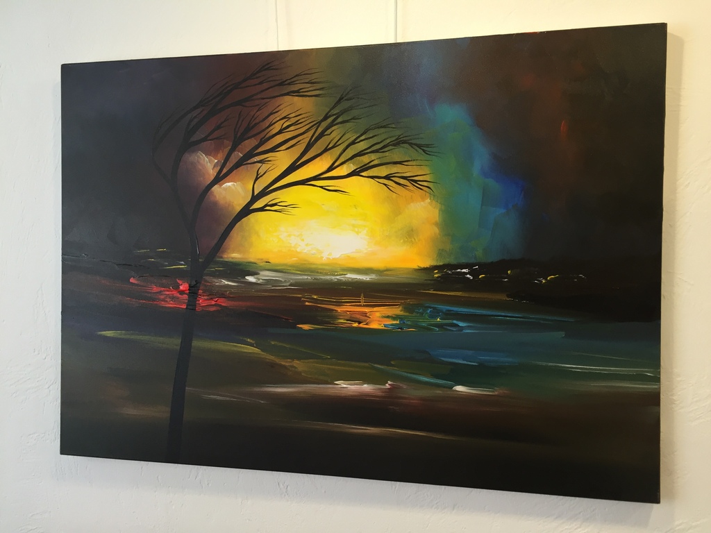 Gena Genadyj acryl op doek   De ZON kopen? Bied vanaf 100!