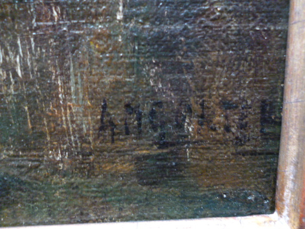 A.M. Gorter - olieverf - De Vordense beek in de herfst kopen? Bied vanaf 1750!