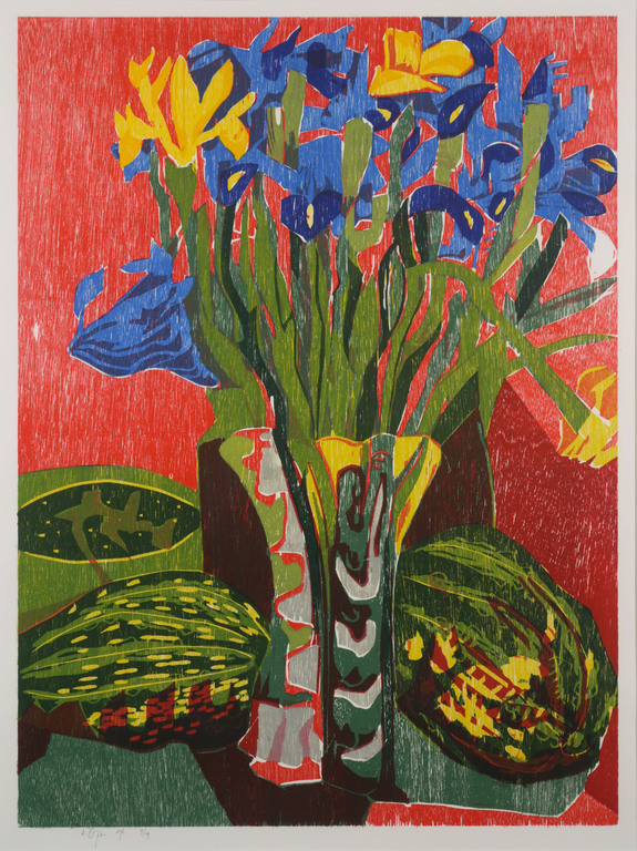 Vincent van Ojen - Vincent van Ojen: Houtsnede, Irissen - Ingelijst kopen? Bied vanaf 60!