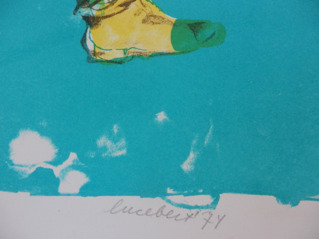 LUCEBERT  ZEER GROOT LITHO(106x75cm)  WIJ VERKOPEN ONS ZELFS AAN DE SLECHTSTEN.  kopen? Bied vanaf 225!