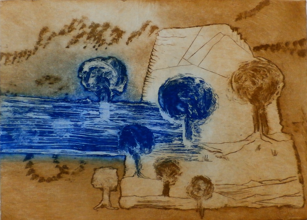 Jan Montyn - ets: Provence/olijfbomen - 1996 - oplage: 25 kopen? Bied vanaf 150!