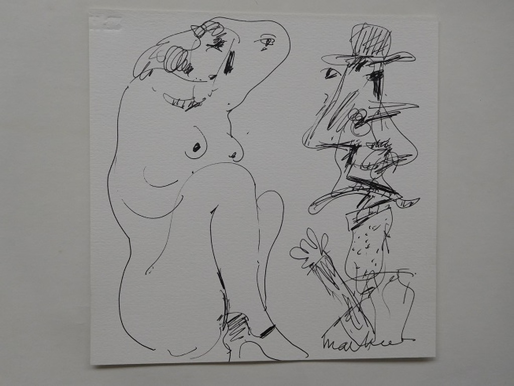 Anton Martineau, Originele pentekening met catalogus in linnen cassette, 1991 verkocht voor € 120!