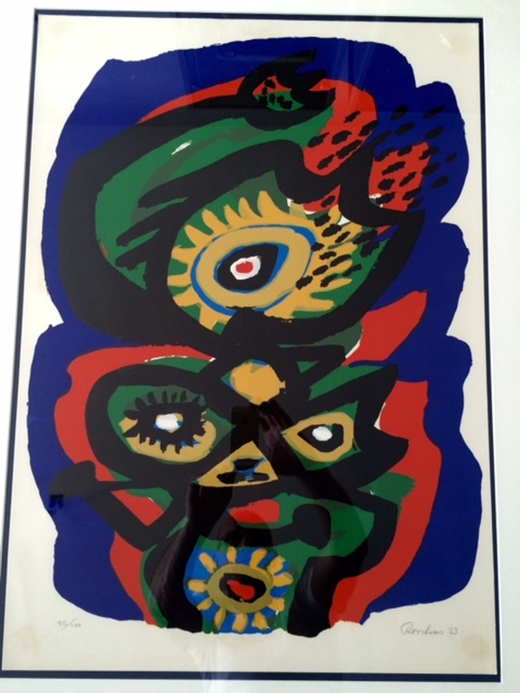 Anton Rooskens, kleurenlithografie, Compositie verkocht voor € 450!