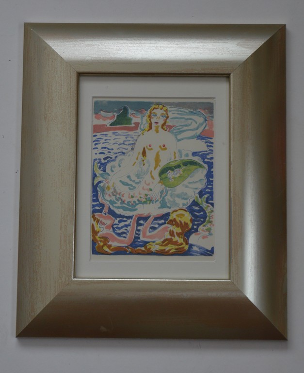 Kees van Dongen - houtsnede naar aquarel - 'les femmes serpentines' kopen? Bied vanaf 1!