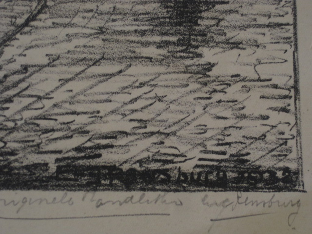 Bijzondere 1932 "handlitho" Eugene Rensburg 1872-1956 "Markt Den Haag" gesigneer kopen? Bied vanaf 1!