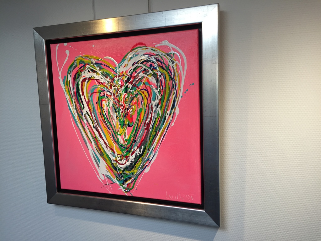 LamBert ,  gemengde technieken op doek Titel: Love=..... gesigneerd. kopen? Bied vanaf 1!