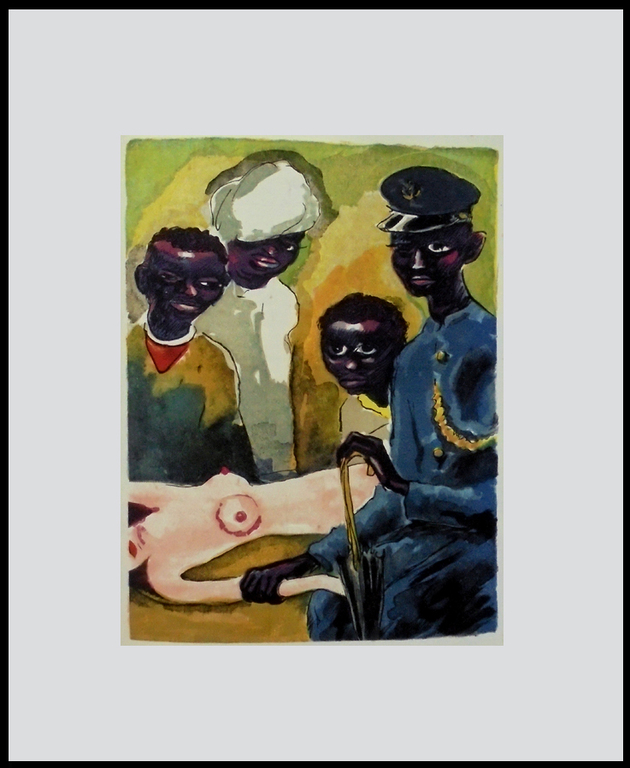 Kees van Dongen - Houtgravure 1955 - “ Amina et les esclaves " - 1001 nacht kopen? Bied vanaf 50!
