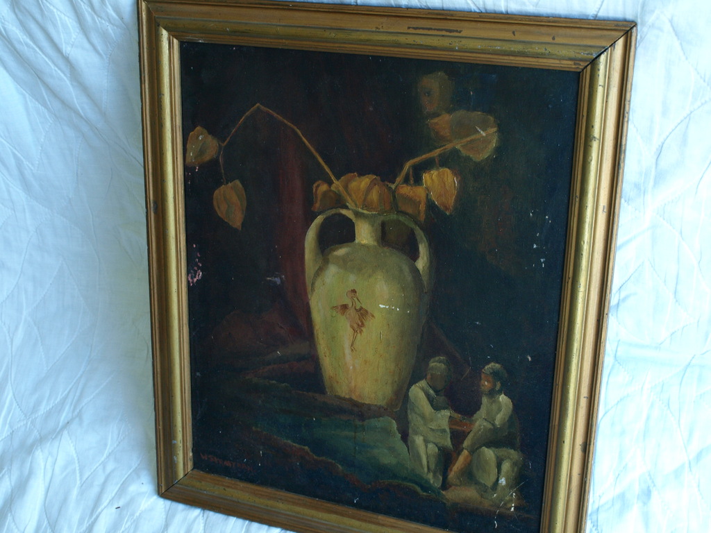 Wim Straatman (1913-2002) : Olieverf op paneel – gesigneerd & ingelijst– ca 1950 kopen? Bied vanaf 1!