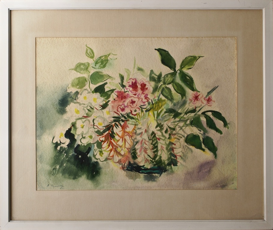 Alicia Rymowicz ( 1902 - 1992 ) "Bloemen in een Vaas". Aquarel kopen? Bied vanaf 1!
