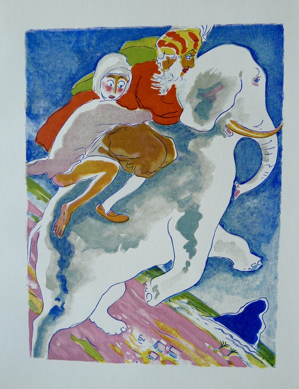 Kees van Dongen,Houtgravure,"L'éléphant Blanc", 1955 kopen? Bied vanaf 7!