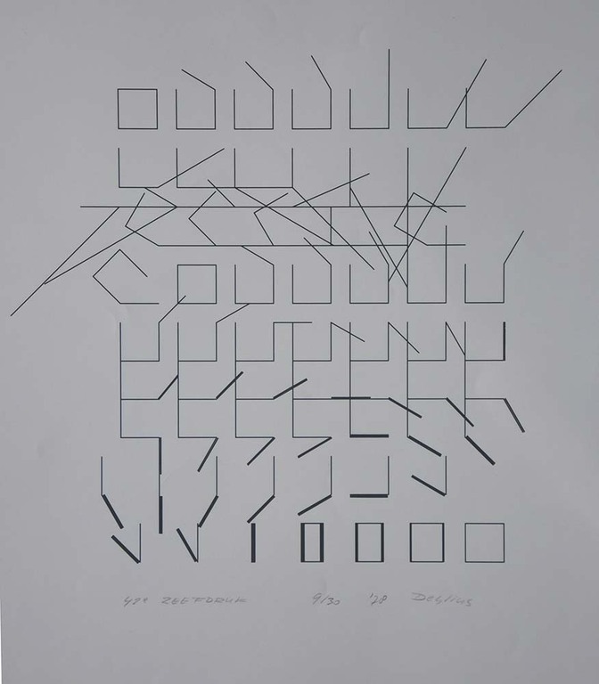 Henk Deylius, Zeefdruk, z.t. '42e zeefdruk', 9/30, 1978  kopen? Bied vanaf 75!