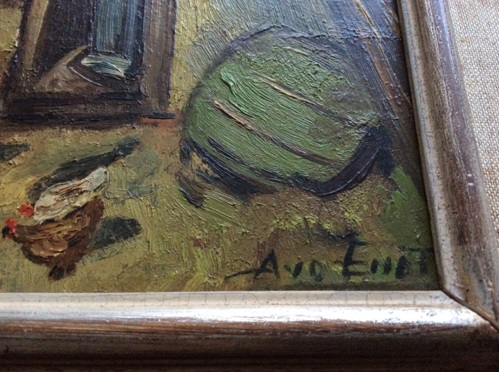 Onbekende kunstenaar: Binnenplaats, gesigneerd kopen? Bied vanaf 50!