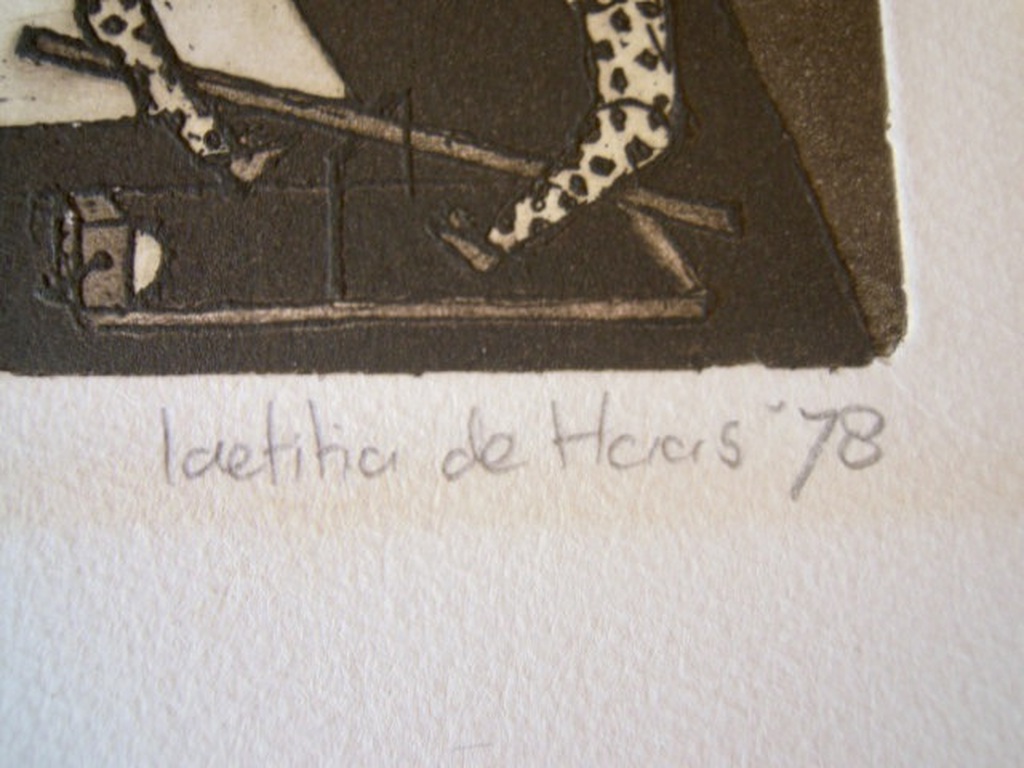 LAETITIA DE HAAS - originele hand gesigneerde ets-" MASJA " 32 X 25 cm -nr. 6/65 kopen? Bied vanaf 15!