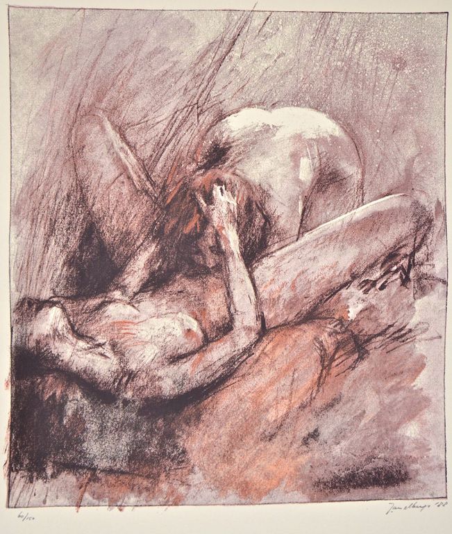 Jan Asselbergs: Litho. Erotische voorstelling kopen? Bied vanaf 20!