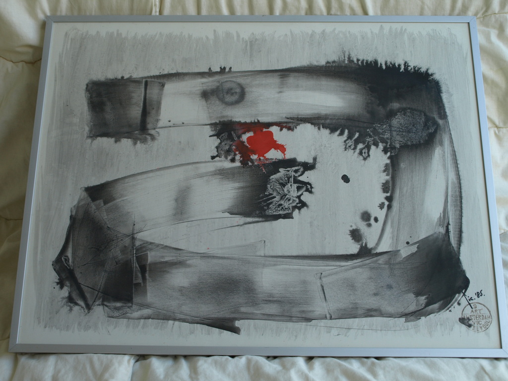 Vic Savelkoul : Inkttekening – Beeldlading E - gesigneerd & ingelijst – 1985 kopen? Bied vanaf 75!