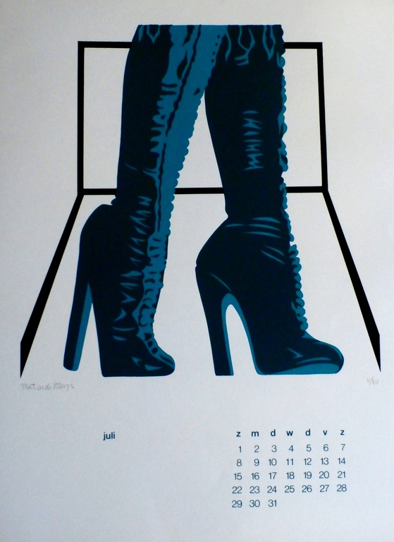 Martien de Kler - zeefdruk: Gelderse Kunstkalender 1973 kopen? Bied vanaf 25!