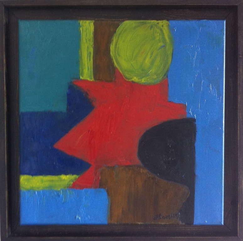 "Compositie no. 9"olieverf op canvas-John Foppen kopen? Bied vanaf 125!