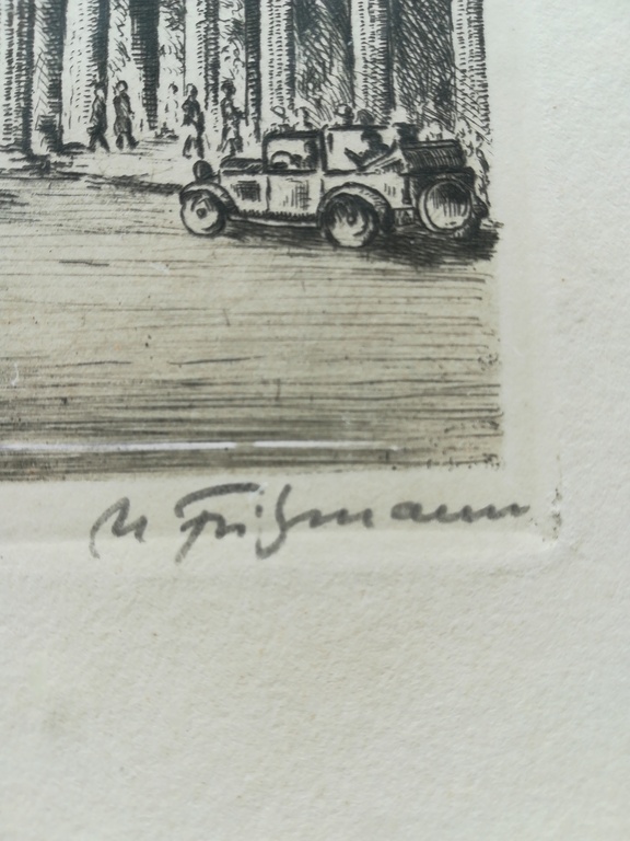 Onbekende kunstenaar, handgesigneerd ro. Ets, Berlin, Brandenburger Tor kopen? Bied vanaf 1!