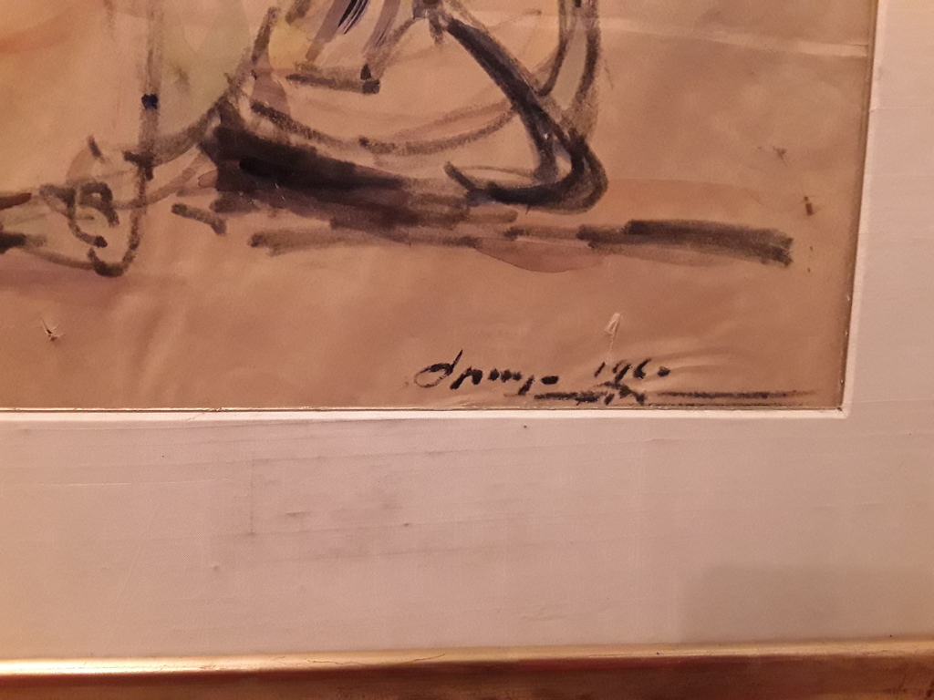 Wim Bosma tekening/aquarel. kopen? Bied vanaf 20!