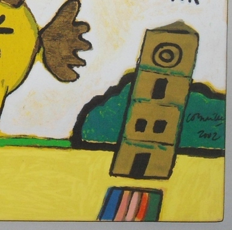 Corneille: Kivu, zon en de toren (zeefdruk op doek op spieraam) kopen? Bied vanaf 1!