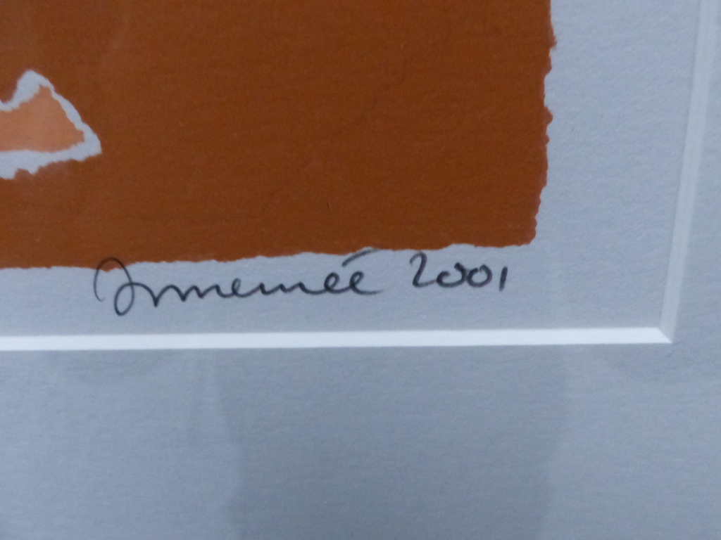 hans Innemee,Zeefdruk op papier in lijst,Handgesigneerd,titel Duck kopen? Bied vanaf 50!