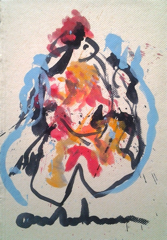 Anton Heyboer - Madonna met kind op geschept papier 40x30 kopen? Bied vanaf 1!