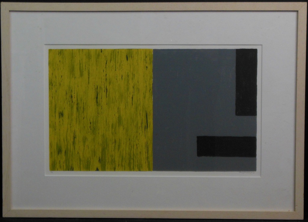 Bert Loerakker: Zeefdruk, Zonder titel -Ingelijst verkocht voor € 65!