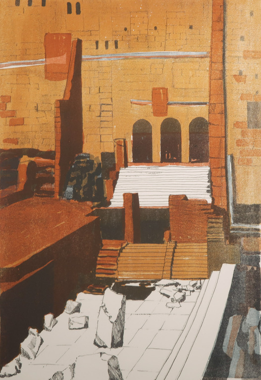 Joost Minnigh: Litho, Tempel van Mars I kopen? Bied vanaf 1!