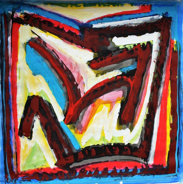 Ernst Vijlbrief (1934-2010) gouache op papier, abstracte compositie kopen? Bied vanaf 1!