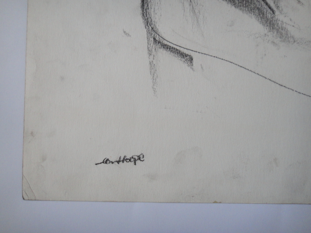 Bob ten Hoope (1920-2014), tekening , staand vrouwelijk naakt kopen? Bied vanaf 40!