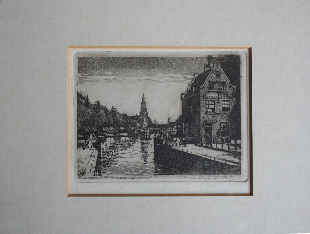 karel kok, ets, St. Antoniesluis kopen? Bied vanaf 1!