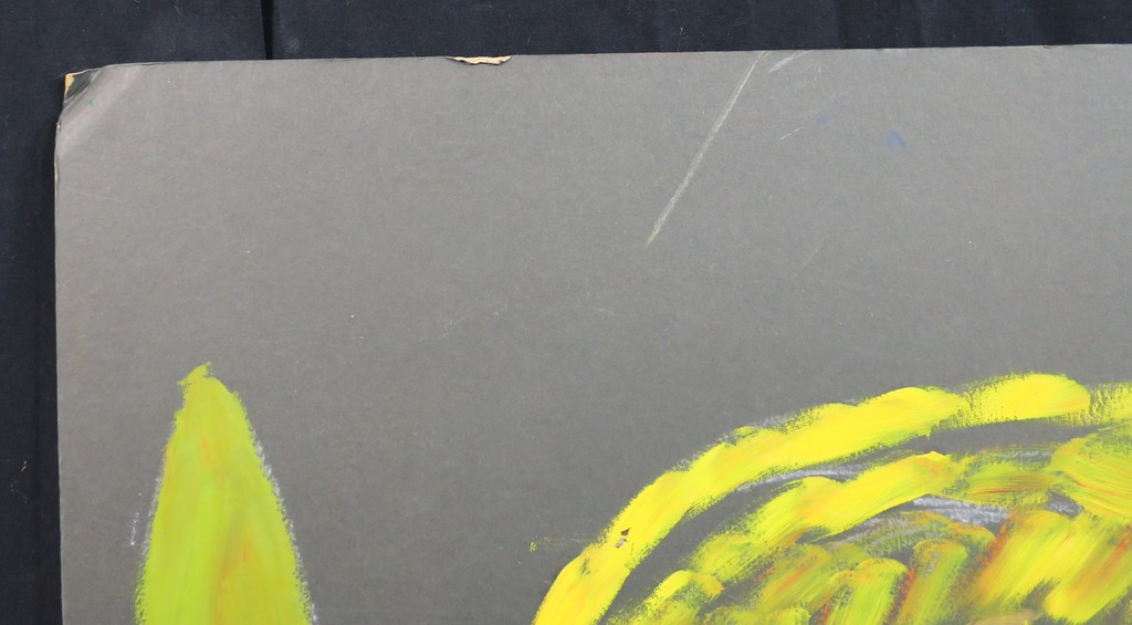 Meertje Kaal: Olieverf en Acryl op karton, Meisje met bananenhals kopen? Bied vanaf 1!