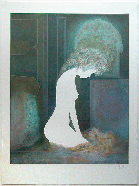 Guy Ribes, 'Meditation' – originele kleurenlitho, handgesigneerd kopen? Bied vanaf 55!