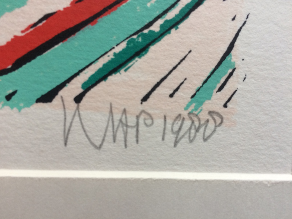 Hans Wap, zeefdruk 'Two Cones' 1988 kopen? Bied vanaf 20!