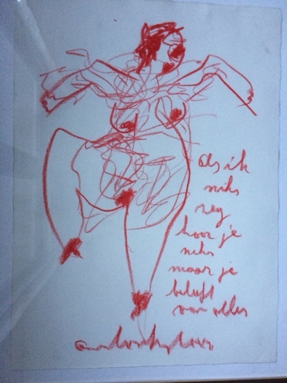 Anton Heyboer: tekening, dansende vrouw verkocht voor € 180!