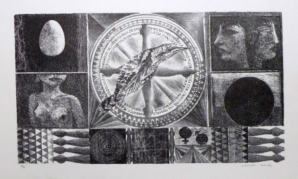 Charles Donker - Charles Donker, litho uit 1967 voor de Luis. titel: mensen dieren dingen. kopen? Bied vanaf 150!