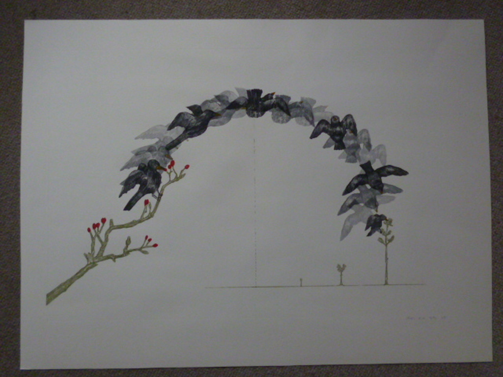 Dies de Jonge - ets - Zwarte vogel kopen? Bied vanaf 40!