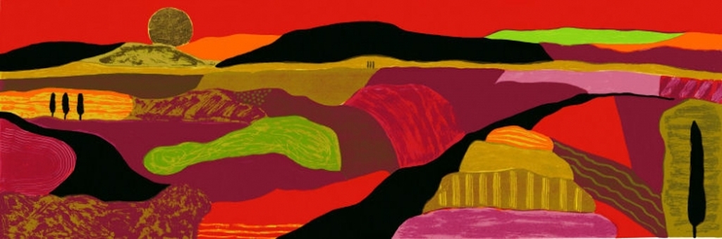 Ronald Boonacker, Toscaans Landschap I, Zeefdruk kopen? Bied vanaf 1!