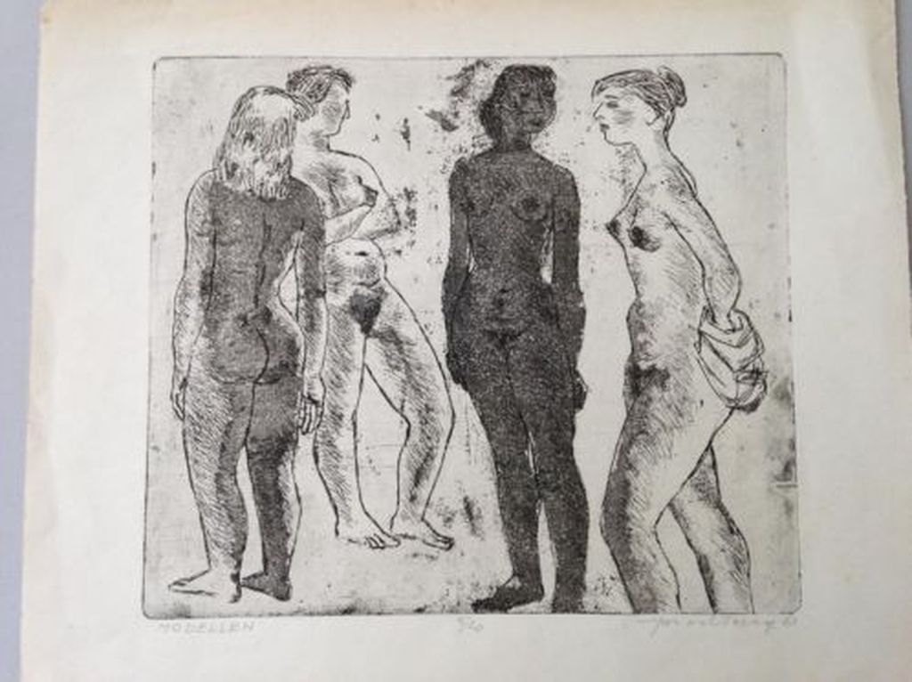 Jos van den Berg. Ets.  verkocht voor € 75!