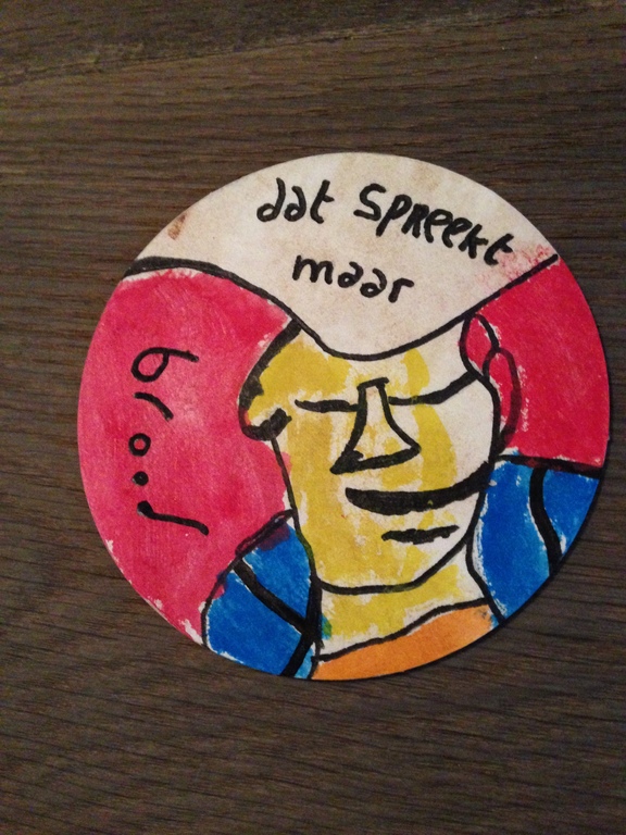 Uniek bierviltje van Herman Brood; 'Dat spreekt maar' verkocht voor € 145!