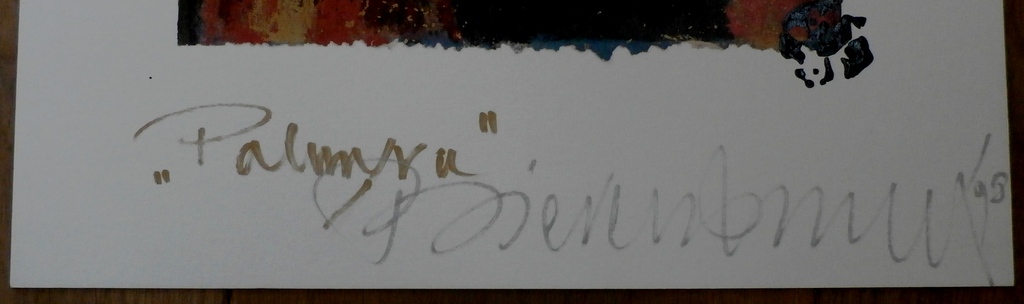 Gerti Bierenbroodspot - zeefdruk: Palmyra - 1998 kopen? Bied vanaf 120!